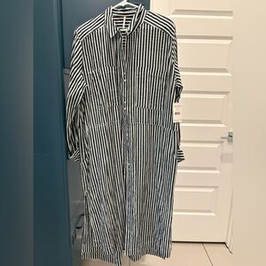 Free People Faded In The Morning Striped Button Down Dress